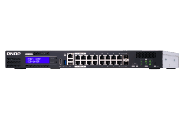 QNAP QGD-1600P Managed Gigabit Ethernet (10/100/1000) Schwarz - Grau Power over Ethernet (PoE) (QGD-1600P-4G)