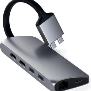 Satechi Dual Multimedia Adapter - Dockingstation - USB-C - GigE (ST-TCDMMAM)