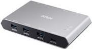 ATEN US3342 - USB-Umschalter für die gemeinsame Nutzung von Peripheriegeräten - 3 x USB 3.2 Gen 2 + 1 x USB-C (Spannungsversorgung) - Desktop