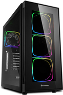 Sharkoon TG6 RGB - Midi Tower - ATX - ohne Netzteil - Schwarz - USB/Audio