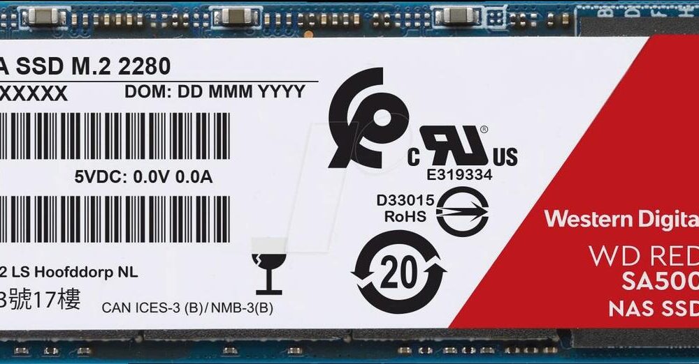 WD Red SA500 WDS200T1R0B - SSD - 2TB - intern - M.2 2280 - SATA 6Gb/s (WDS200T1R0B)