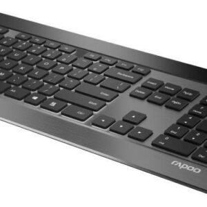 Rapoo 9900M - Tastatur-und-Maus-Set - kabellos - 2.4 GHz, Bluetooth 4.0, Bluetooth 3.0 - Deutsch - Schwarz