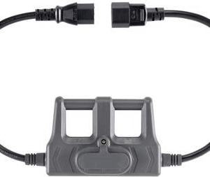 VOLTCRAFT CAA-1L 10 Messadapter Kaltgeräte-Stecker C14 - Kaltgeräte-Buchse C13 Dunkelgrau (CAA-1L 10)