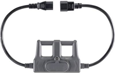 VOLTCRAFT CAA-1L 10 Messadapter Kaltgeräte-Stecker C14 - Kaltgeräte-Buchse C13 Dunkelgrau (CAA-1L 10)
