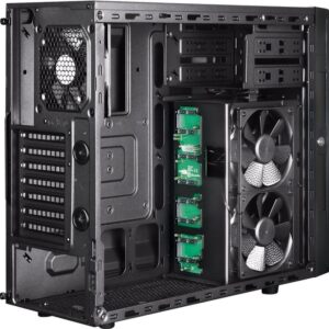 SilverStone Case Storage CS380 V2 - Tower - ATX - ohne Netzteil (ATX / PS/2) - Schwarz - USB/Audio