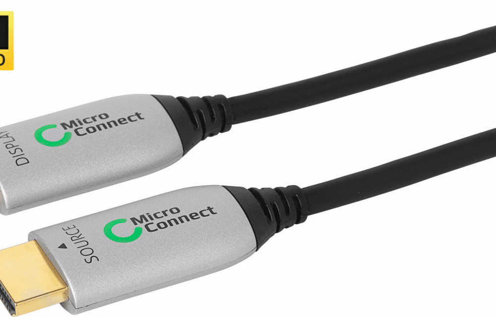 MicroConnect Premium - HDMI-Kabel mit Ethernet - HDMI männlich zu HDMI männlich - 15 m - Hybrid Kupfer/Kohlefaser - Schwarz - HAOC-Kabel (Hybrid Active Optical Cable), Dolby TrueHD-Unterstützung, unterstützt 4K 60 Hz (4096 x 2160)