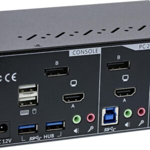 InLine 62642I - KVM-/Audio-/USB-Switch - 2 x KVM/Audio/USB - 1 lokaler Benutzer - Desktop (62642I)