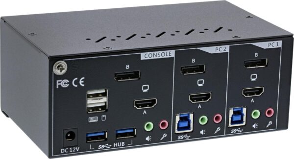 InLine 62642I - KVM-/Audio-/USB-Switch - 2 x KVM/Audio/USB - 1 lokaler Benutzer - Desktop (62642I)