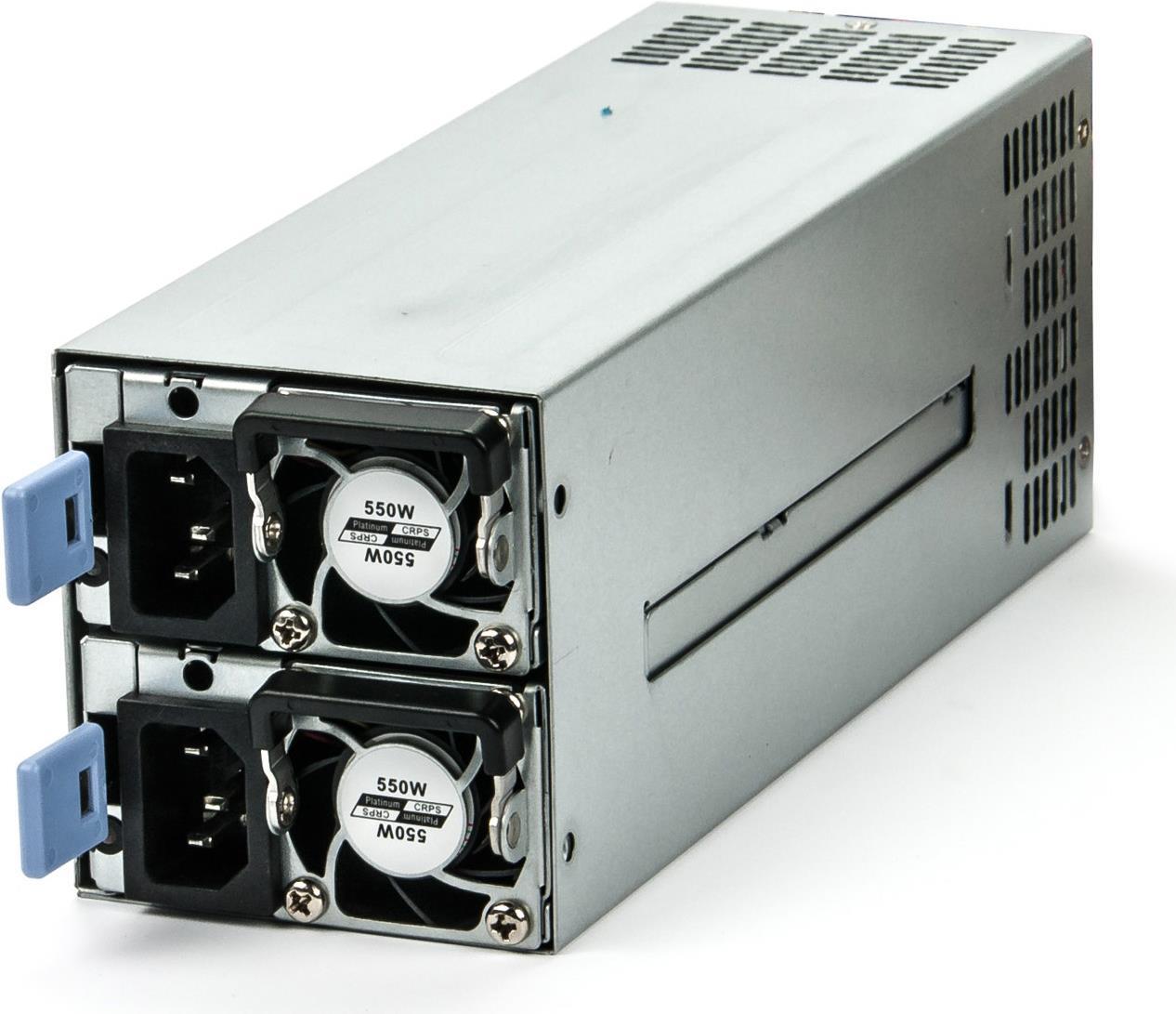 FANTEC NT-MR550W 2x550W EPS Mini Redundant Full Range 24+8+4pin Hochverfuegbarkeit 24x7 Hot Swap 2xStromeingang (2164)
