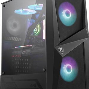 MSI MAG FORGE 100R - Midi Tower - PC - Gehärtetes Glas - Schwarz - Transparent - ATX - micro ATX - Mini-ITX - Gaming (306-7G03R21-809)