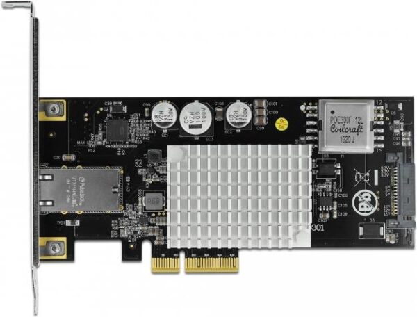 DeLOCK PCI Express Card to 1 x 10GBase-T LAN PoE+ RJ45 - Netzwerkadapter - PCIe 3.0 x4 - 10Gb Ethernet (PoE+)