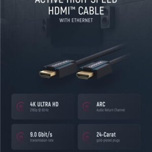 ClickTronic 39085 HDMI-Kabel 20 m HDMI Typ A (Standard) Schwarz (39085)