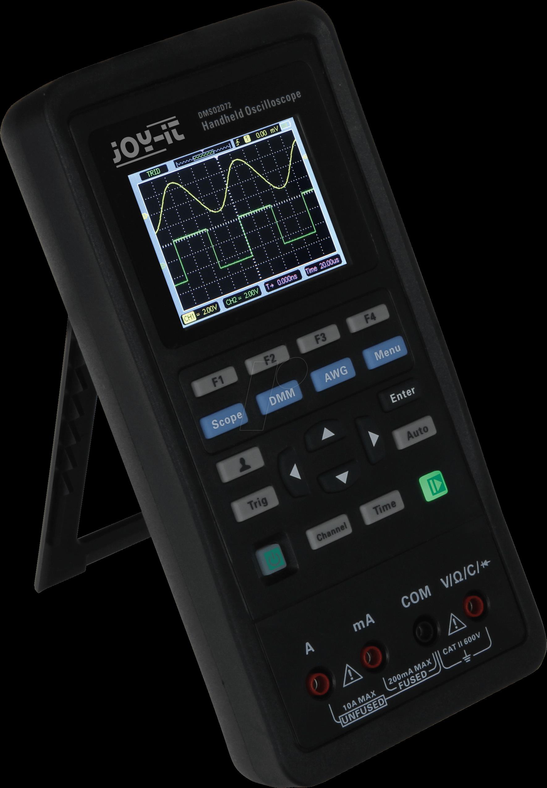 Joy-iT JT-DMSO2D72 Oszillograph 70 MHz 250 MS/s Handgeführt Digitales Speicheroszilloskop (DSO) (JT-DMSO2D72)
