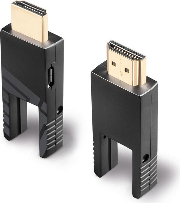 Lindy - HDMI mit Ethernet Kabelset - mikro HDMI (M) bis mikro HDMI (M) - 10,0m - Hybrid Kupfer/Kohlefaser - Schwarz - 4K Unterstützung (38320)
