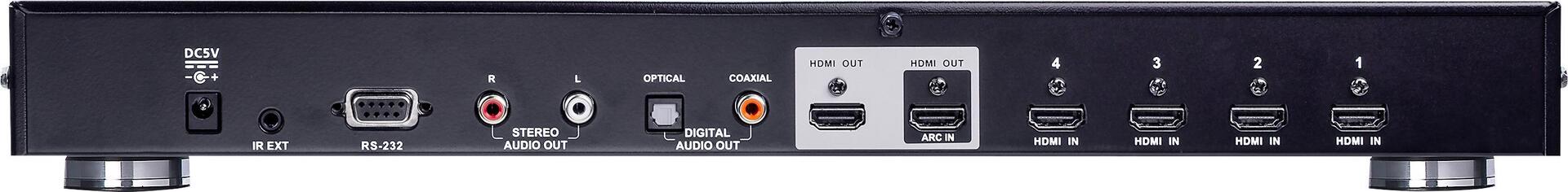 ATEN VS482B - Video/Audio-Schalter - 4 x HDMI - Desktop, an Rack montierbar (VS482B)