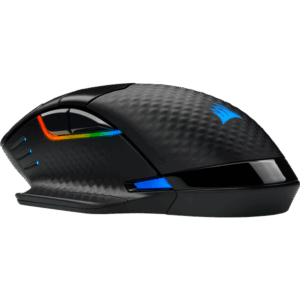 CORSAIR Gaming DARK CORE RGB PRO - Maus - optisch - 8 Tasten - kabellos, kabelgebunden - 2,4 GHz, Bluetooth 4,2 LE, USB2.0 - Schwarz (CH-9315411-EU)