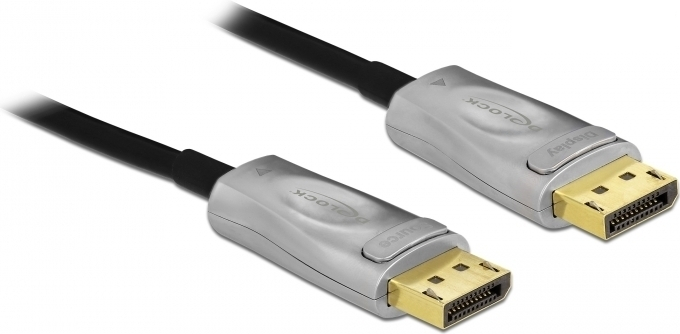 DeLOCK - DisplayPort-Kabel - DisplayPort (M) bis DisplayPort (M) - DisplayPort 1,4 - 10,0m - unterstützt 8K UHD (7680 x 4320) - Schwarz (85885)