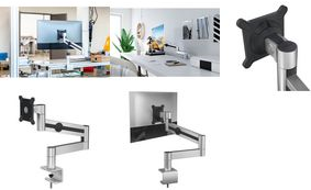 DURABLE - Befestigungskit - einstellbarer Arm - für Monitor / Curved-Monitor - Aluminium, hochwertiger Kunststoff - Silber - Bildschirmgröße: 53,3-68,6 cm (21"-27") - Klemmmontage, Tischmontage (508323)