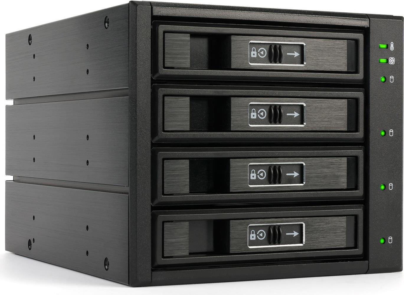FANTEC BP-T3141 - Internes RAID-Gehäuse - 2.5" / 3.5" gemeinsam genutzt (6,4 cm, 8,9 cm) - SATA 6Gb/s / SAS 6Gb/s - 600MBps - SAS 6Gb/s, SATA 6Gb/s - Schwarz (2192)