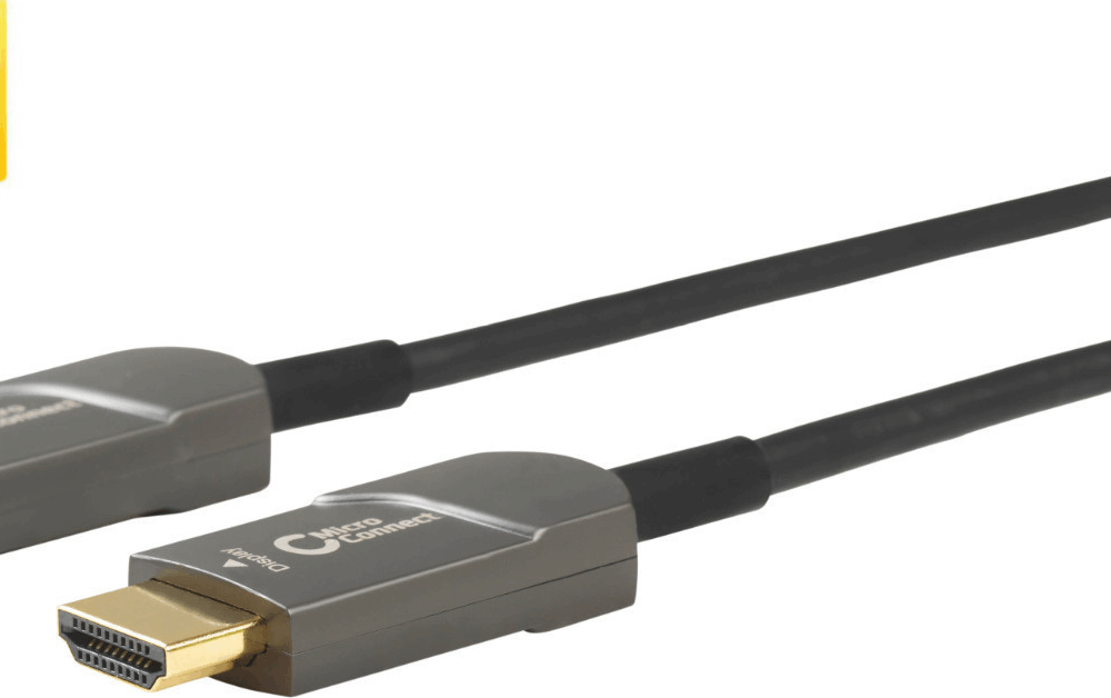 MicroConnect Premium - HDMI-Kabel mit Ethernet - HDMI männlich zu HDMI männlich - 10 m - Hybrid Kupfer/Kohlefaser - Schwarz - Support von 4K 120 Hz, unterstützt 8K 60 Hz (7680 x 4320), Active Hybrid-Kabel
