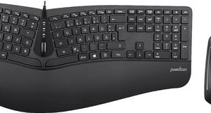 Perixx Periduo-505 - Tastatur-und-Maus-Set - mit Scroll-Rädchen - USB - QWERTZ - Deutsch - Schwarz