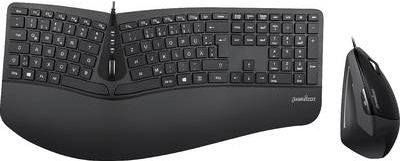 Perixx Periduo-505 - Tastatur-und-Maus-Set - mit Scroll-Rädchen - USB - QWERTZ - Deutsch - Schwarz