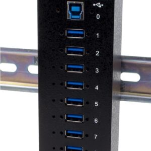 Exsys EX-1510HMVS - Hub - 10 x USB 3,2 Gen 1 - an DIN-Schiene montierbar - Gleichstrom (EX-1510HMVS)