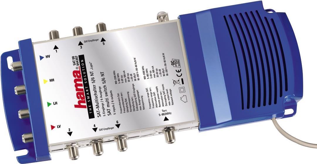 Hama Lypsi SE 5/6NT- Multischalter für Satellitensignal