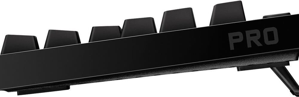 Logitech Pro - Tastatur - Hintergrundbeleuchtung - USB - QWERTY - GB - Tastenschalter: GX Blue Clicky - Schwarz (920-009426)