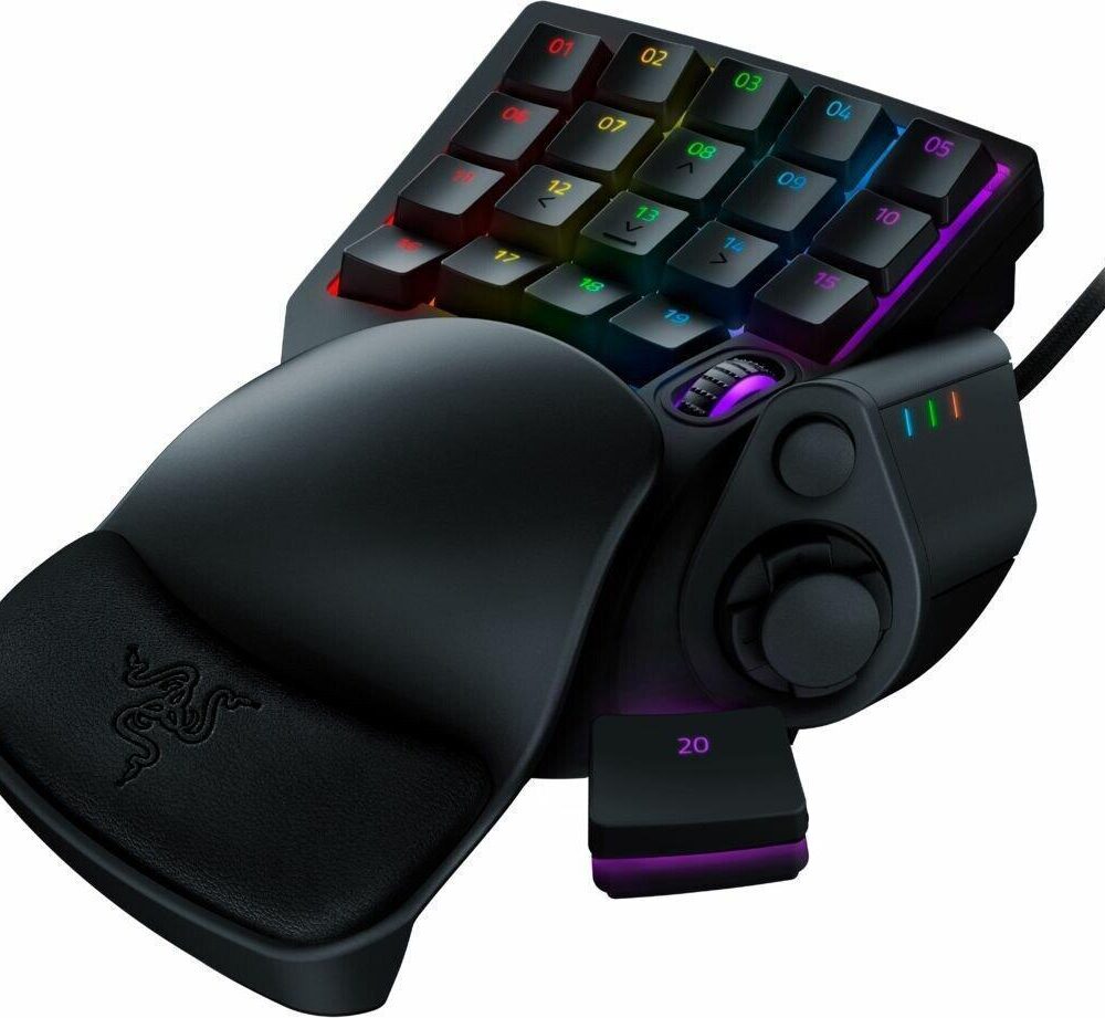 Razer Tartarus Pro - Tastenfeld - mit Scroll-Rädchen, 8-way directional thumbpad - hintergrundbeleuchtet - USB - Tastenschalter: Razer Analog Optical Switches (RZ07-03110100-R3M1)