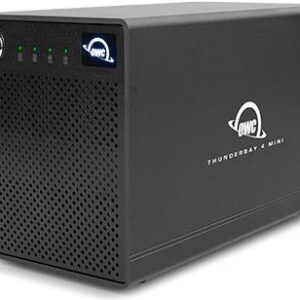 Other World Computing OWC ThunderBay 4 mini - Festplatten-Array - 4 Schächte (SATA-600) - Thunderbolt 3 (extern) - für Apple iMac, Mac mini, Mac Pro (Ende 2019), MacBook Air, MacBook Pro (OWCTB3QMSR00GB)