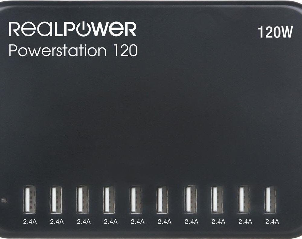 RealPower Power Station 120 Schwarz Indoor (321132)