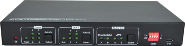 Vivolink VLHDMIMAT4X2RS Matrixschalter Skalierungs-Matrix-Schalter 7,5 W (VLHDMIMAT4X2RS)