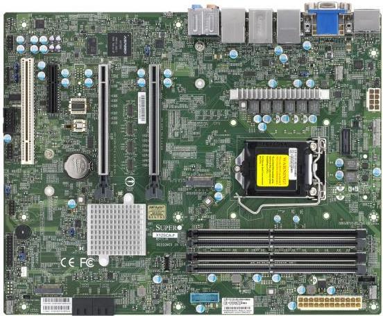 Super Micro SUPERMICRO X12SCA-F - Motherboard - ATX - LGA1200-Sockel - W480 - USB-C Gen2, USB 3,2 Gen 1, USB 3,2 Gen 2 - Gigabit LAN, 2,5 Gigabit LAN - Onboard-Grafik - HD Audio (MBD-X12SCA-F-O)