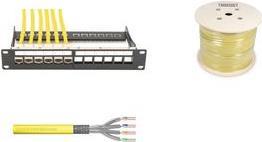 DIGITUS Professional - Bulkkabel - 100 m - SFTP -Cat.7a Rohkabel - IEEE 802.5/IEEE 802.3 - halogenfrei, robust - Gelb, RAL 1016