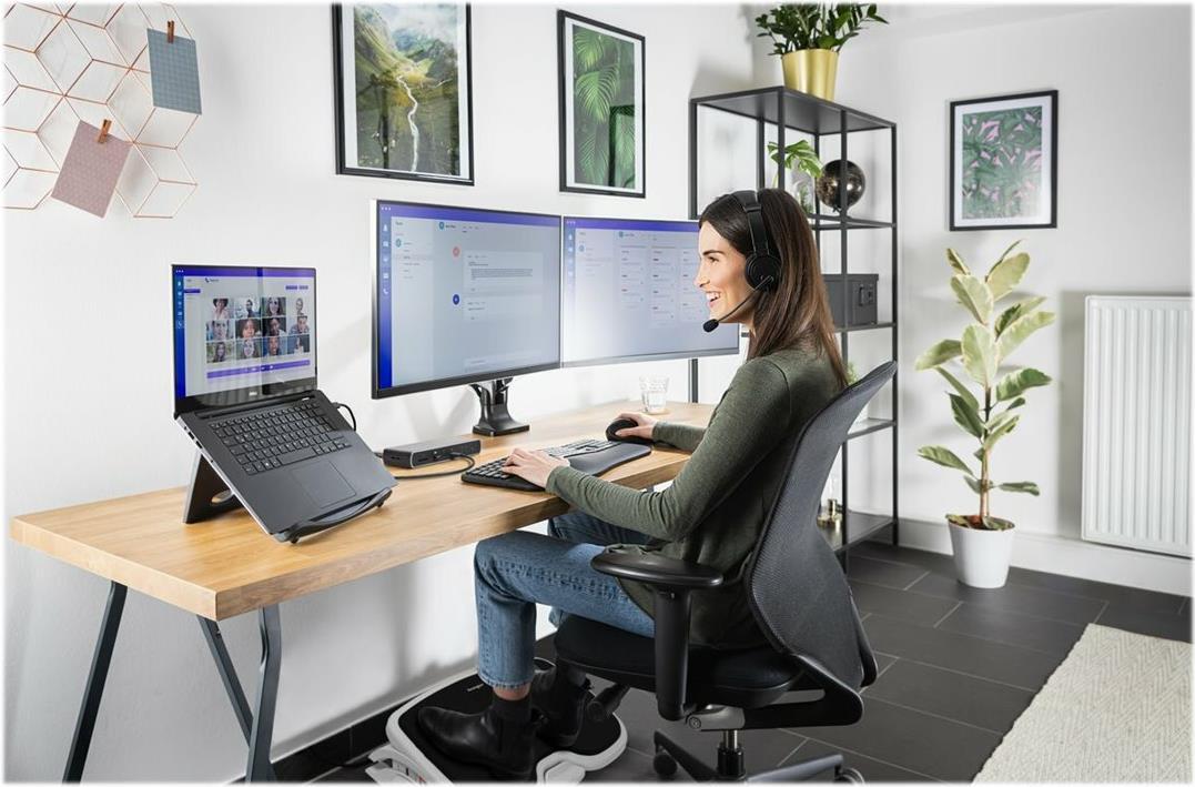 Kensington SmartFit One-Touch Height Adjustable Dual Monitor Arm - Befestigungskit - einstellbarer Arm - für 2 Monitore - Aluminium, Kunststoff, Stahl - Bildschirmgröße: 33-86,4 cm (13"-34") - C-Zwinge, Tülle, Tischmontage (K59601WW)