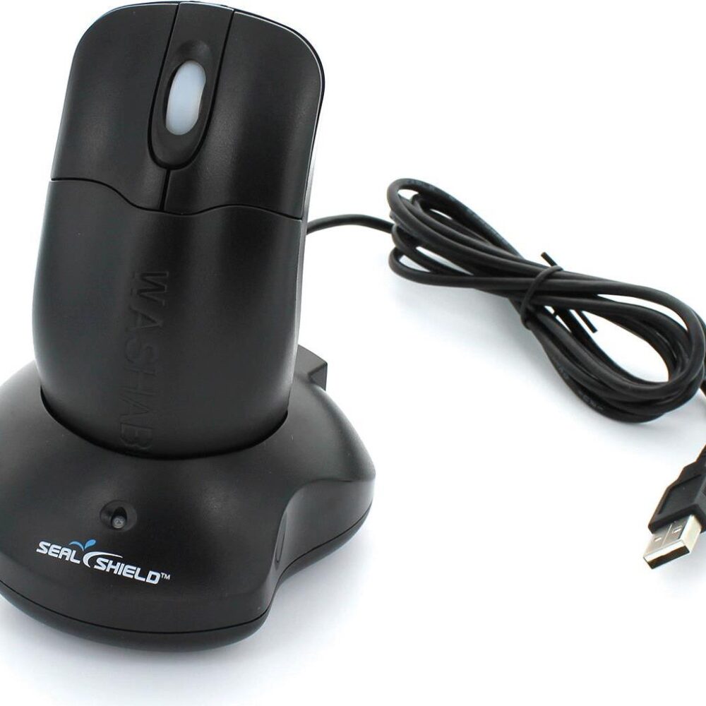 Seal Shield Silver Storm Waterproof Encrypted - Maus - optisch - 3 Tasten - kabellos - 2,4 GHz - kabelloser Empfänger (USB) - Schwarz (STM042WE)