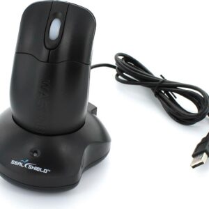 Seal Shield Silver Storm Waterproof Encrypted - Maus - optisch - 3 Tasten - kabellos - 2,4 GHz - kabelloser Empfänger (USB) - Schwarz (STM042WE)