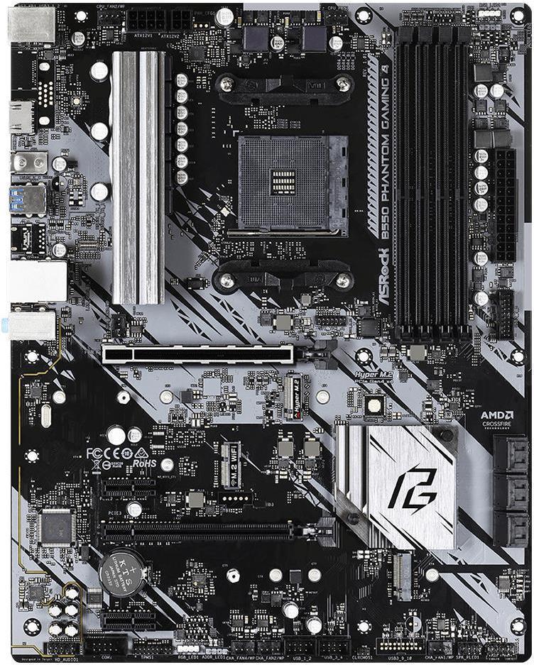 ASRock B550 Phantom Gaming 4 - Motherboard - ATX - Socket AM4 - AMD B550 - USB 3,2 Gen 1 - Gigabit LAN - Onboard-Grafik (CPU erforderlich) - HD Audio (8-Kanal) (90-MXBCY0-A0UAYZ)