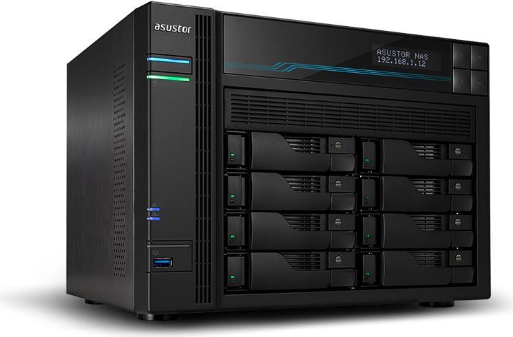 ASUSTOR Lockerstor 10 AS6510T - NAS-Server - 10 Schächte - SATA 6Gb/s - RAID 0, 1, 5, 6, 10, JBOD - RAM 8 GB - 2.5 Gigabit Ethernet / 10 Gigabit Ethernet - iSCSI Support
