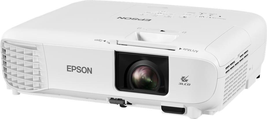Epson EB-W49 - 3-LCD-Projektor - tragbar - 3800 lm (weiß) - 3800 lm (Farbe) - WXGA (1280 x 800) - 16:10 - LAN - weiß (V11H983040)