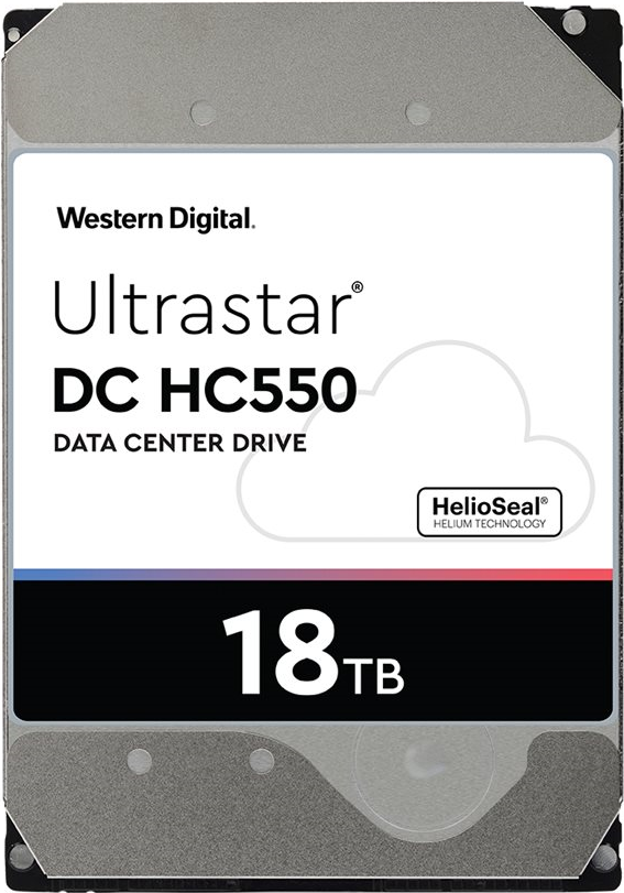WD Ultrastar DC HC550 WUH721818ALE6L4 - Festplatte - 18TB - intern - 3.5" (8,9 cm) - SATA 6Gb/s - 7200 U/min - Puffer: 512MB (0F38459)