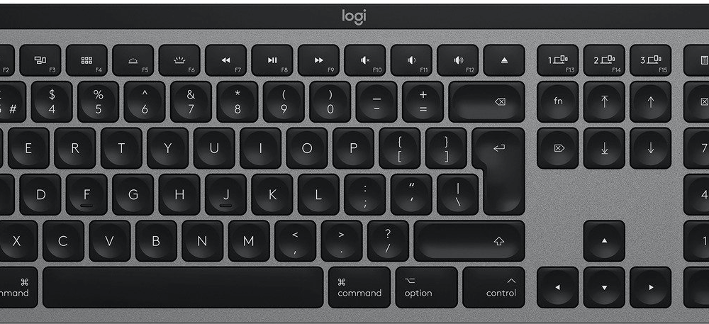 Logitech MX Keys für Mac - Tastatur - hinterleuchtet - Bluetooth, 2,4 GHz - QWERTZ - Deutsch - Space-grau (920-009553)