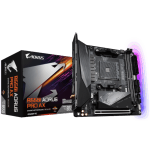 Gigabyte B550I AORUS PRO AX - 1.0 - Motherboard - Mini-ITX - Socket AM4 - AMD B550 Chipsatz - USB-C Gen2, USB 3.2 Gen 1, USB 3.2 Gen 2 - 2.5 Gigabit LAN, Bluetooth, Wi-Fi - Onboard-Grafik (CPU erforderlich) - HD Audio (8-Kanal)