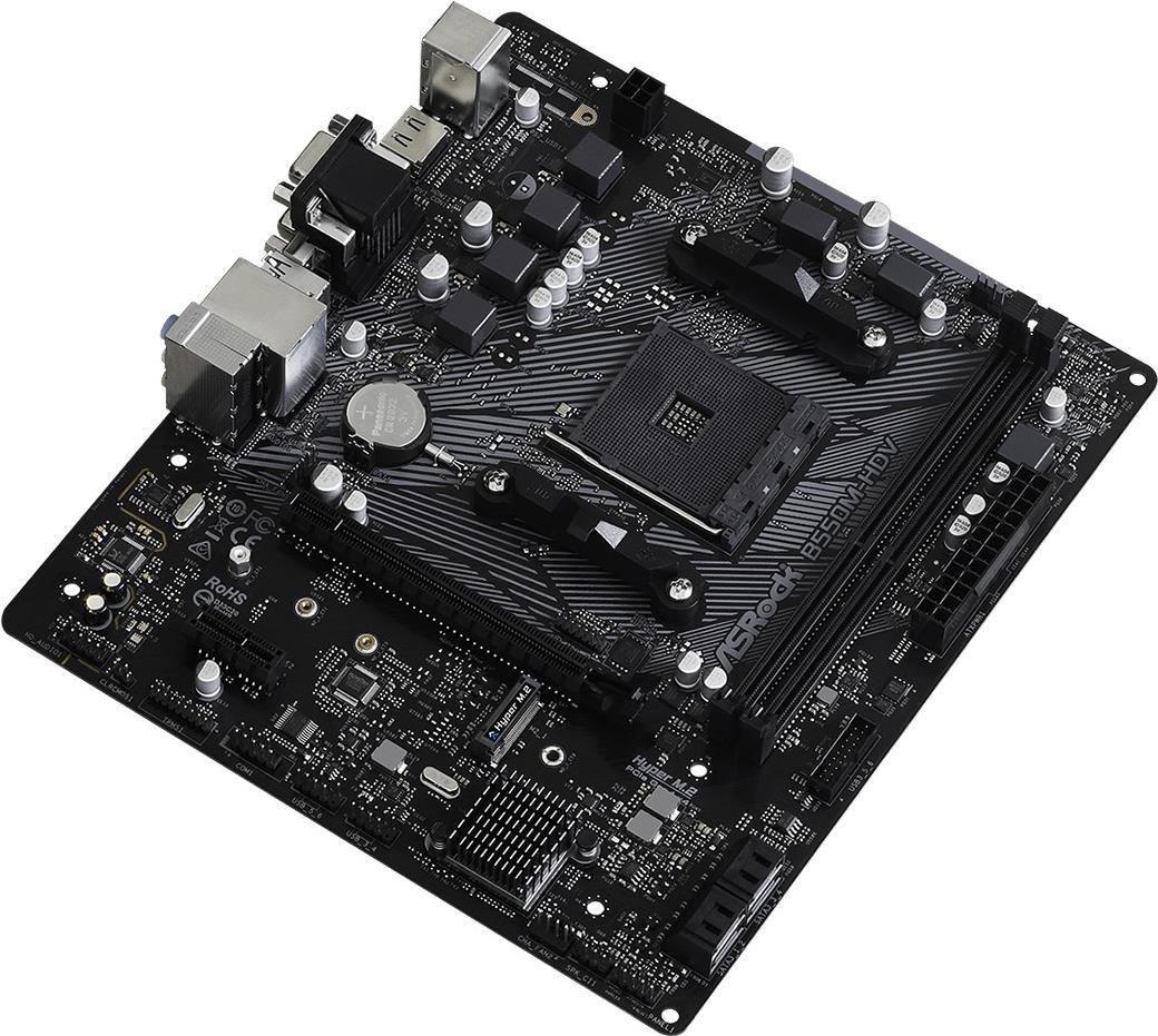 ASRock B550M-HDV - Motherboard - micro ATX - Socket AM4 - AMD B550 Chipsatz - USB 3,2 Gen 1 - Gigabit LAN - Onboard-Grafik (CPU erforderlich) - HD Audio (8-Kanal) (90-MXBDJ0-A0UAYZ)