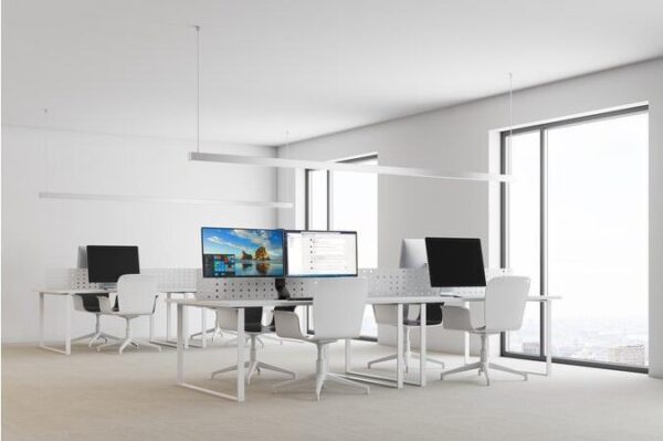 Kensington SmartFit Space-Saving Dual Monitor Arm - Tischhalterung für 2 Monitore (neig- und schwenkbar) - Schwarz - Bildschirmgröße: bis zu 68,6 cm (bis zu 68,60cm (27") ) - Schreibtisch, C-Zwinge, Tülle