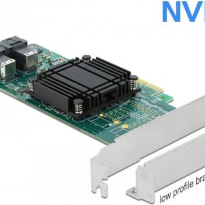 DeLOCK PCI Express x8 Card to 2 x internal SFF-8643 NVMe - Low Profile Form Factor - Speicher-Controller - U.2 NVMe Low-Profile - 32 Gbit/s - PCIe 3.0 x8 (90438)