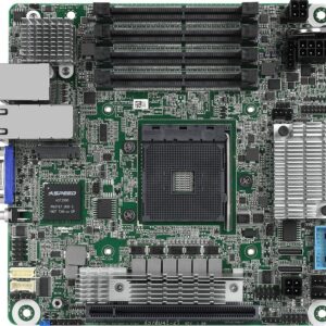 ASRock Rack X570D4I-2T - Motherboard - Mini-ITX - Socket AM4 - AMD X570 Chipsatz - USB 3,2 Gen 1, USB 3,2 Gen 2 - 2 x 10 Gigabit LAN - Onboard-Grafik (X570D4I-2T)