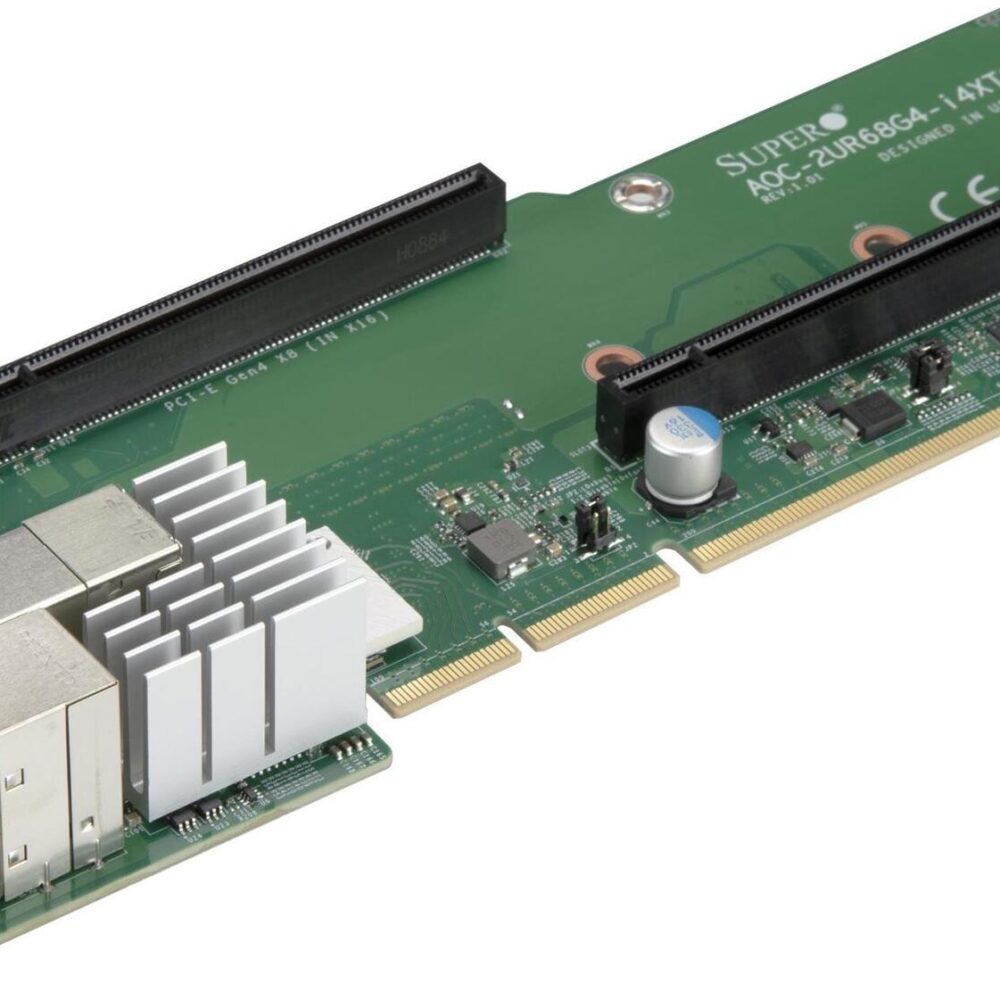 Supermicro AOC-2UR68G4-i4XTS 2U Ultra Riser - Netzwerkadapter - 10Gb Ethernet x 2 + 10 Gigabit SFP+ x 2
