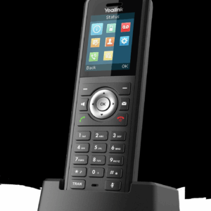 Yealink W59R - Schnurloses Erweiterungshandgerät - mit Bluetooth-Schnittstelle mit Rufnummernanzeige - DECT - dreiweg Anruffunktion - Schwarz (1302006)